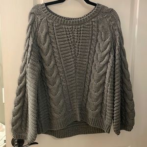 Oversized Cozy Gray Sweater